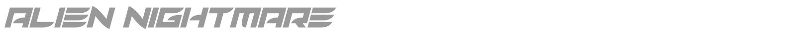 Alien Nightmare font preview
